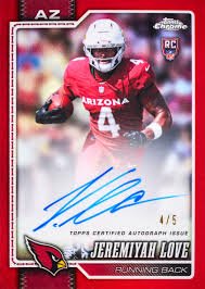 Topps Chrome Jeremiyah Love RC Auto